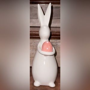 Super Cute 🥰 Easter Bunny 🐰 with ceramic Pink Egg 🥚 - NEW